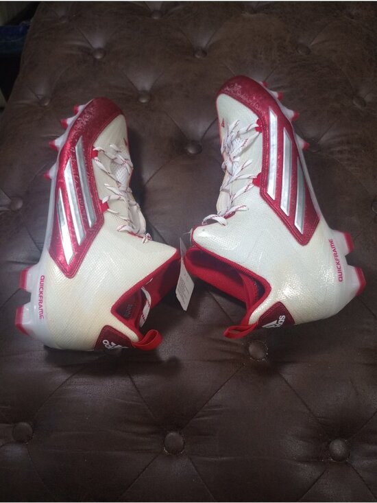 New Adidas Crazyquick 2.0 Mid Soccer/Football Cleats Red & White   Size 15 main image 10